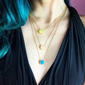 Multi Layered Necklace w/ Gold Chains